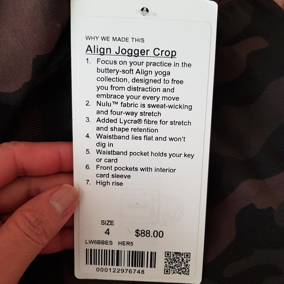 Lululemon align jogger crop 23"  Sz4 - Picture 7 of 9